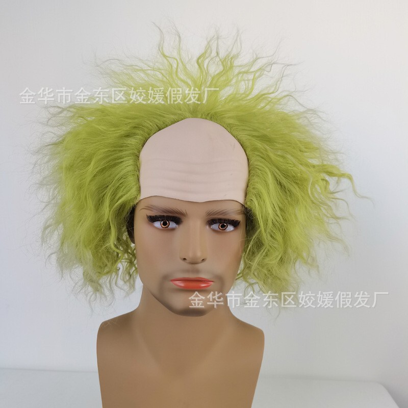Grandmaster of the Underworld 2 Beetlejuice Halloween Quirky Bald Scalp Wig Lydia Deetz Wig