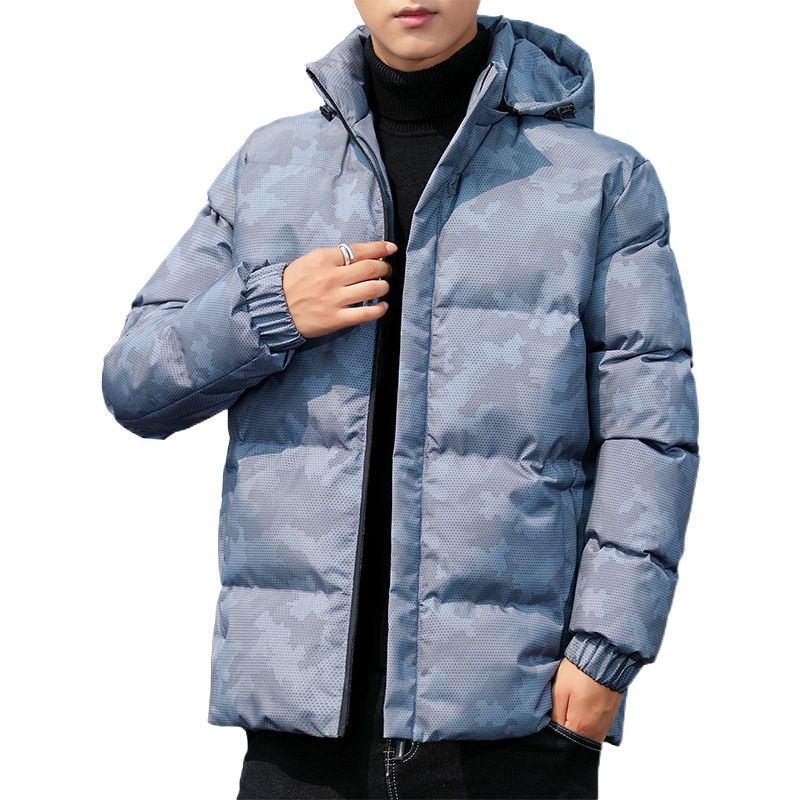 Abajo abrigo de algodón acolchado invierno para hombres Nuevo camuflaje con capucha casual moda suelta engrosada ropa de invierno a prueba de frío abrigo cálido