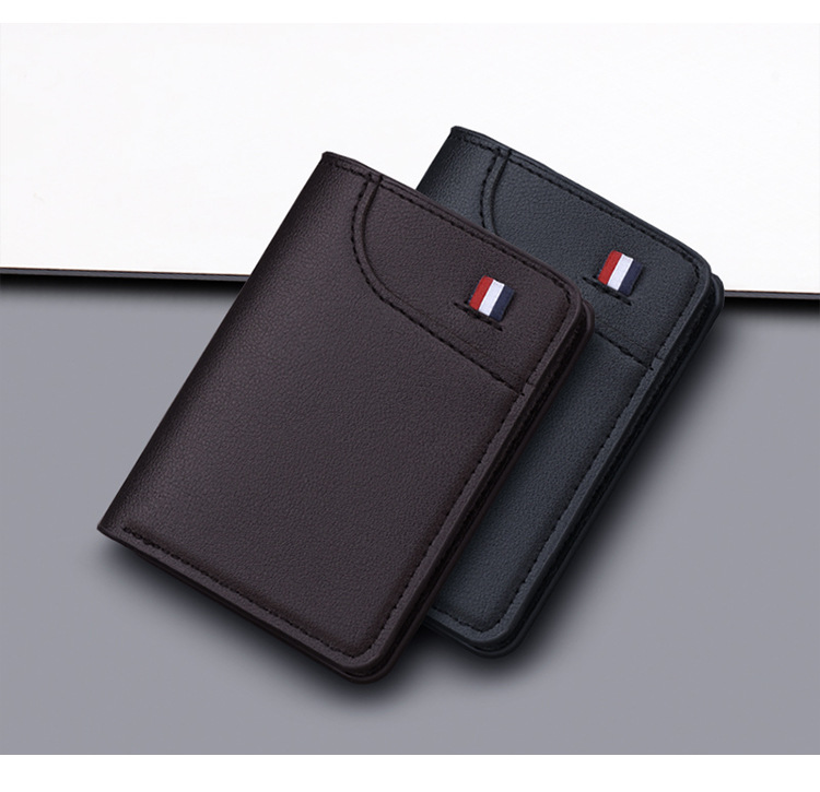 Men's Solid Color Pu Leather Open Wallets display picture 2