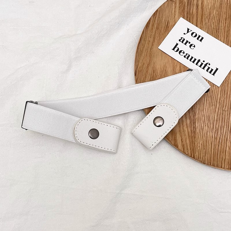 Pantalones cintura tamaño ajuste hebilla cintura apretado artefacto perezoso elástico entrenamiento militar cinturón Mujer Denim cintura cinturón de apriete