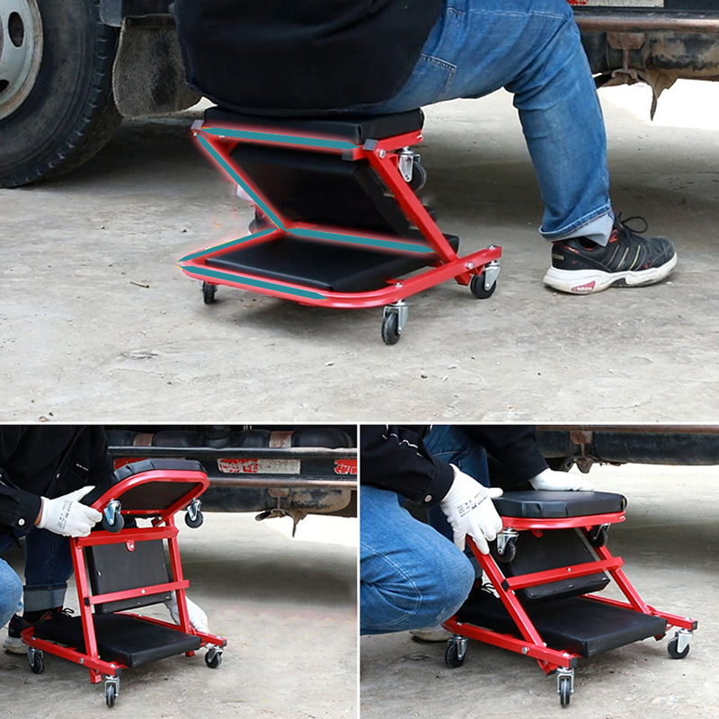 Multifuncional en forma de Z plegable de doble propósito reparación de automóviles REPARACIÓN DE patineta reparación de automóviles Reparación de scooter acostado herramienta de tablero para dormir