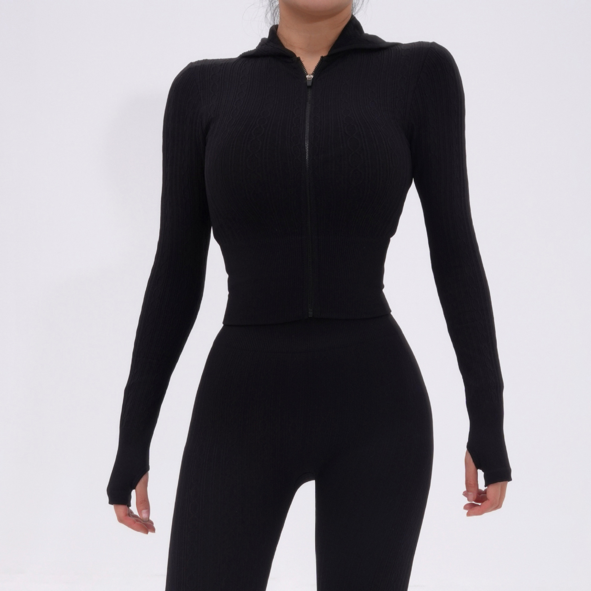Cross-border nuevo ajuste de ropa de yoga adelgazante, moda femenina de elevación de cadera abdominal, ejercicio al aire libre, ejercicio de fitness yoga