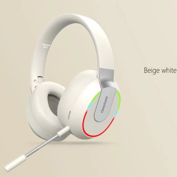 Sınır ötesi yeni kablosuz oyun Bluetooth kulaklığı, ağır bas ve mikrofonlu kulak üstü düşük gecikmeli kulaklık R11 - 5