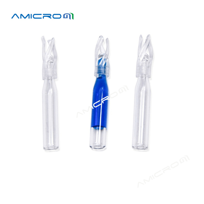 D0802C玻璃内插管 带支脚5x29mm微量管配合2mL进样瓶使用100个装