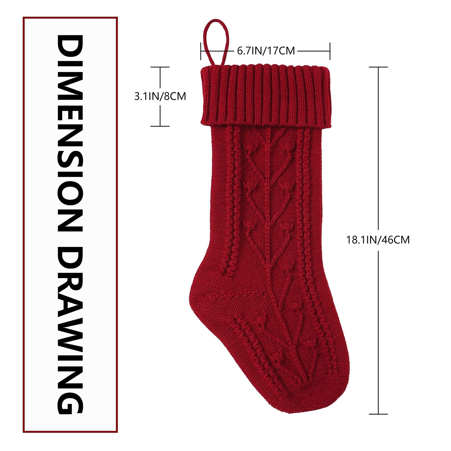 Transfronterizo nuevo árbol de Navidad decoraciones adornos bolsa de regalo bolsa de caramelo rojo verde blanco calcetines de Navidad de punto