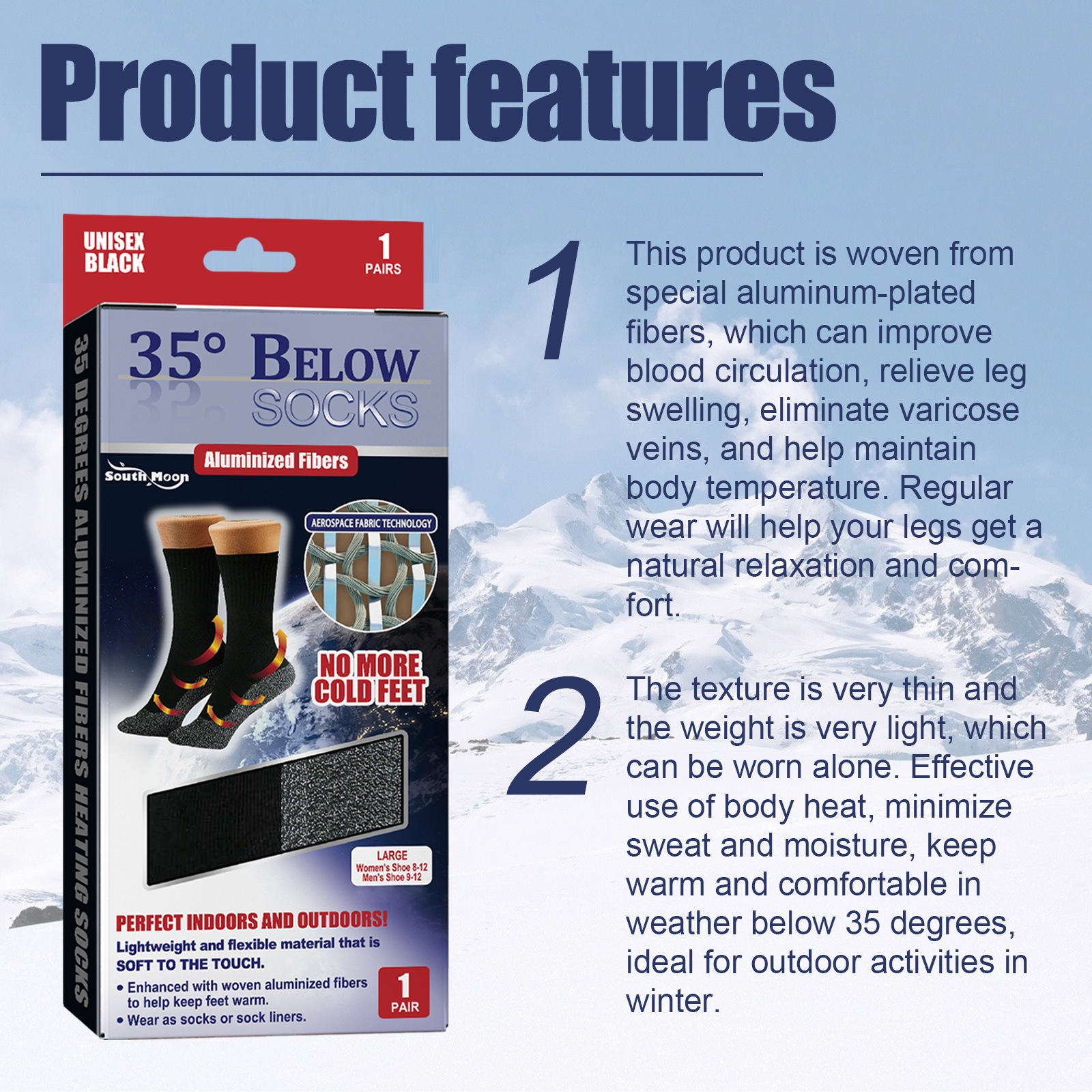 South Moon Heating Socks