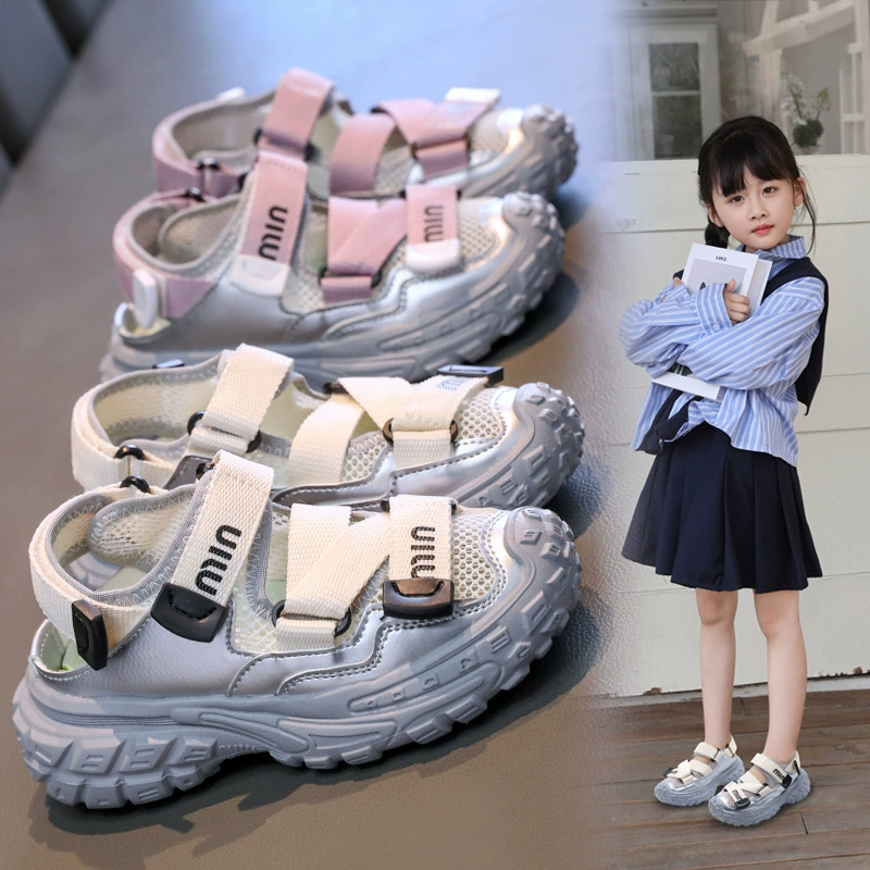 Детские сандалии Женская обувь 2025 новый летний односетевой кроссовки для мальчиков