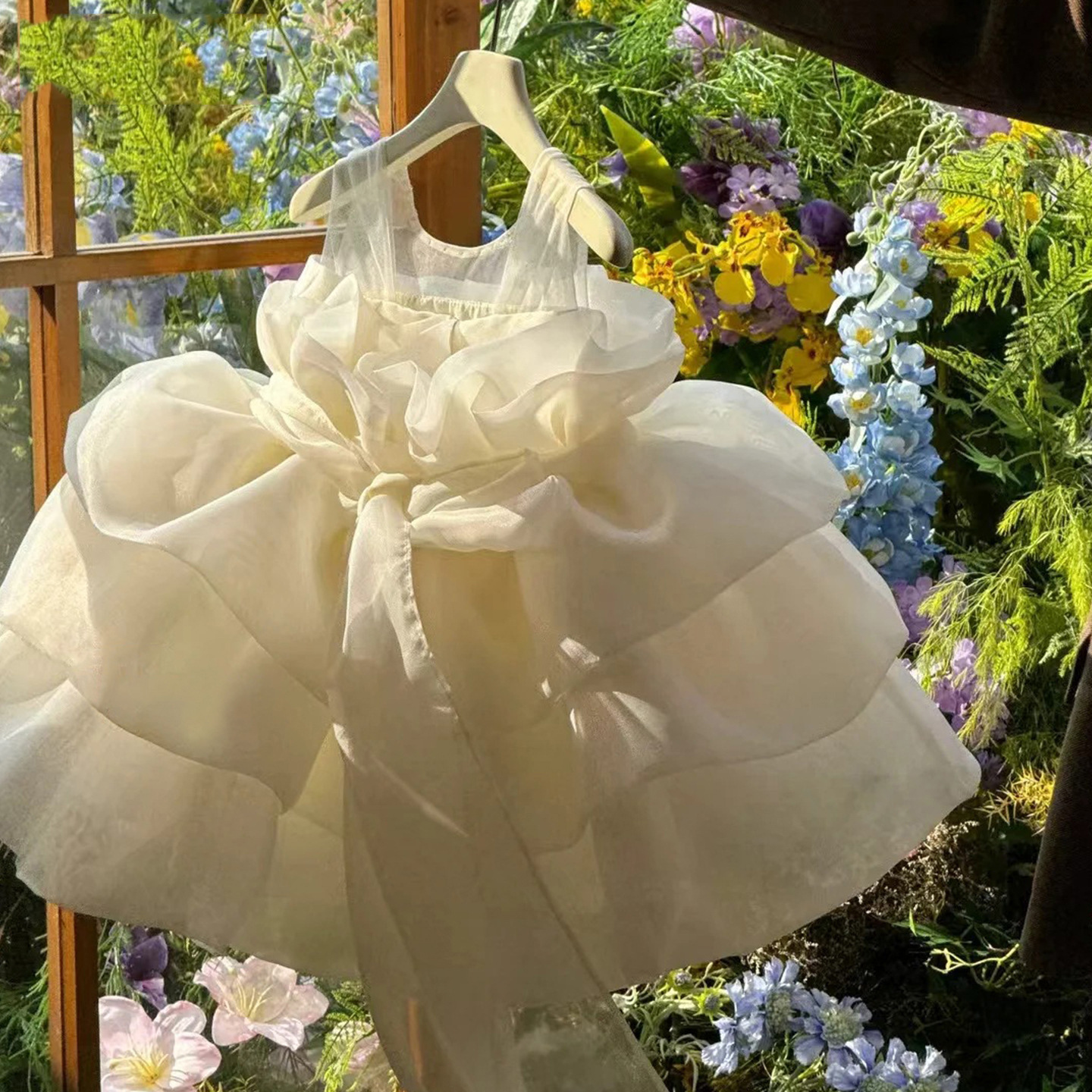 Prinzessin Tüllkleid Für Mädchen Festliches Blumenmädchen Kleid_voghion.com