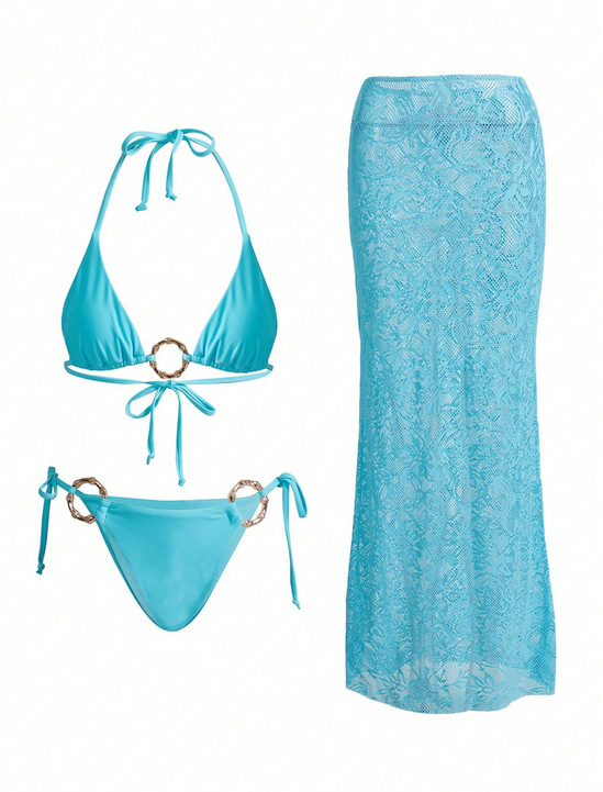 Bikini set voor dames in Europese en Amerikaanse stijl (2026): driedelige sexy bikini met mesh cover-up, zonder beugel, gemaakt van nylon en polyester, vakantiestijl._voghion.com