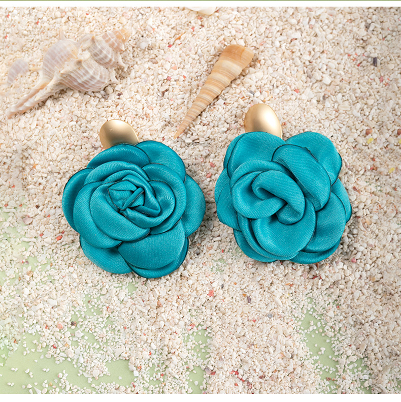 Mode Fleur Polyester Boucles D'oreilles display picture 1