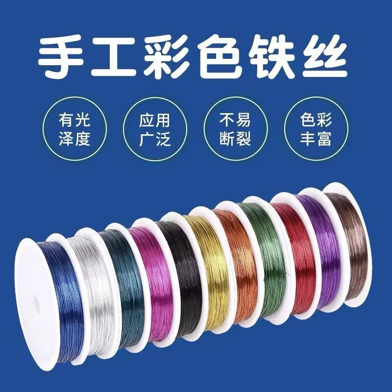 Цветочные Красочные Тонкой Железной Проволоки Ручной Работы Мягкий Цветок Стержень Shaped Сплетенный Крючком Небольшой Галстук Проволоки Ручной Работы Цветок Материал Линия