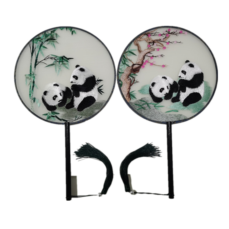 古风长柄团扇汉服拍照扇子中国风旗袍舞蹈扇旅游快消礼品厂家批发