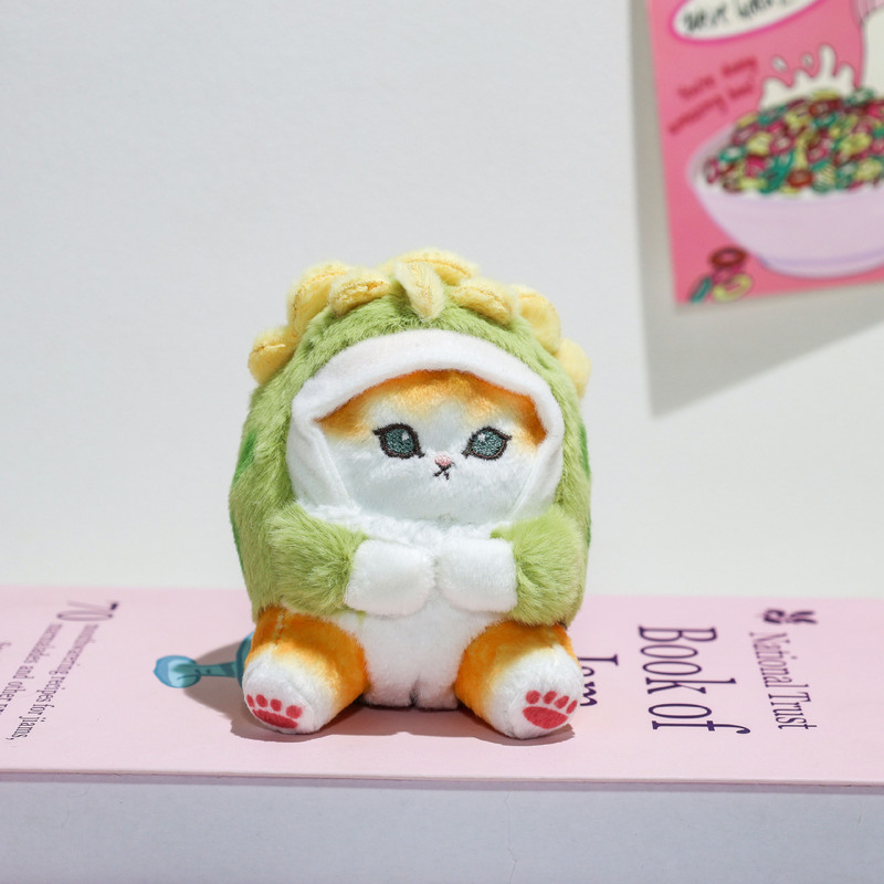 网红可爱鲨鱼猫毛绒玩具挂件公仔小猫咪钥匙扣包包挂饰布娃娃玩偶|undefined
