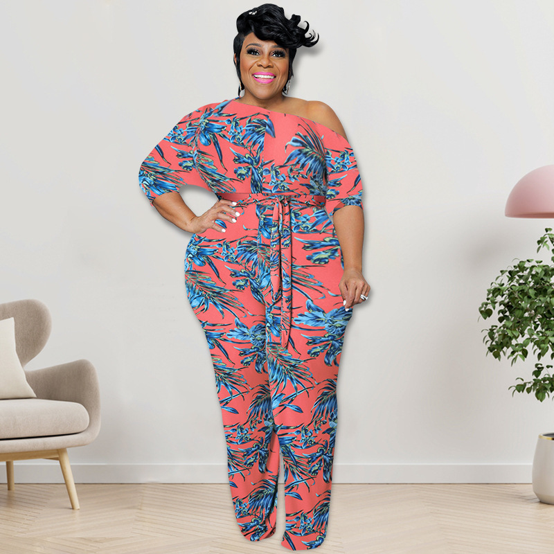 Women's Clothing Plus Size Women's Sexy Off-Shoulder Jumpsuit Long Sleeve For Formal & Casual For Women Plus Size_ecoleips.com