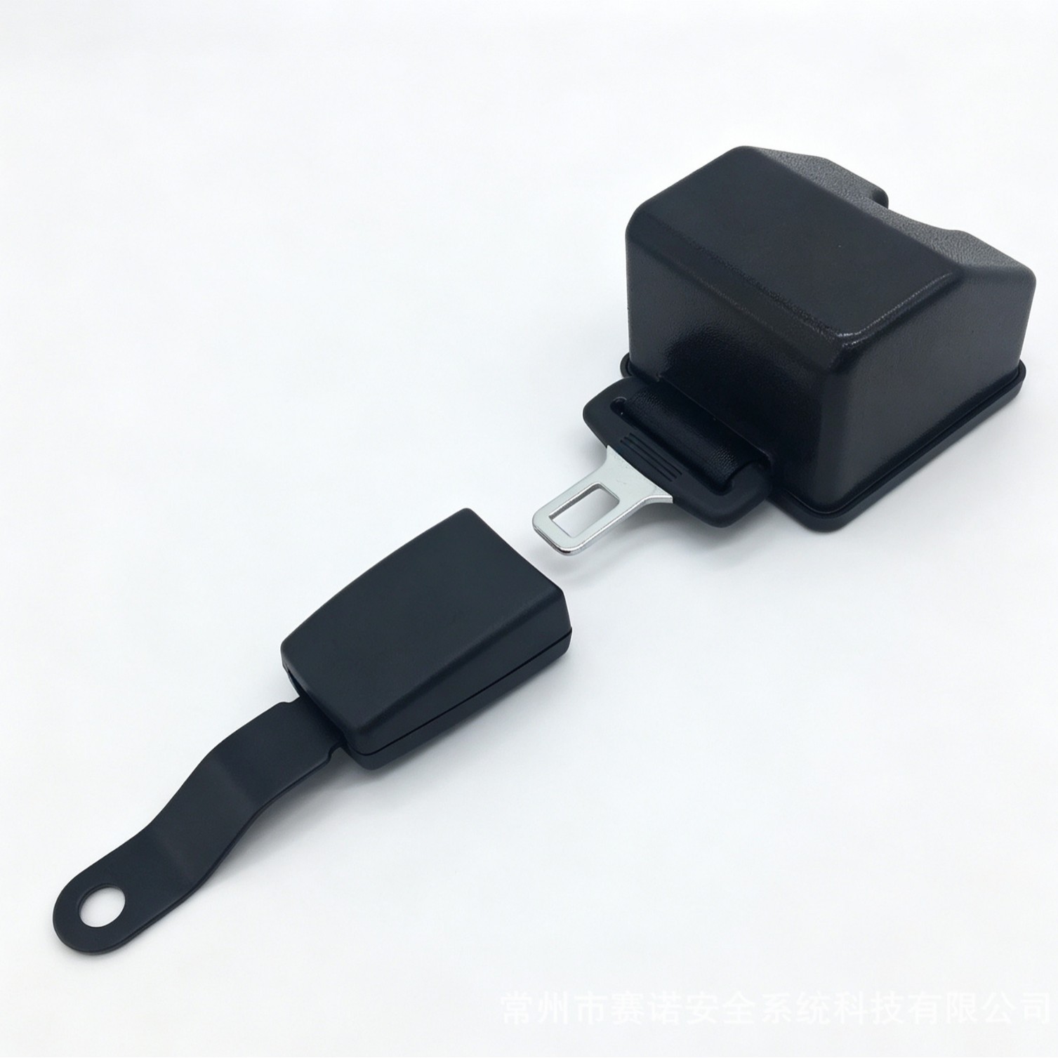 Automatically retractable two-point seat belt for cars, buses, and forklifts, with emergency locking function