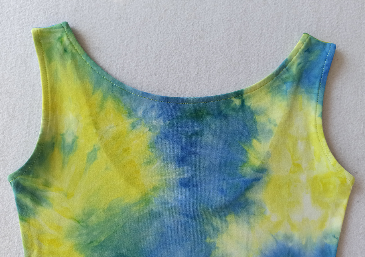 casual sleeveless tie-dye dress  NSLM35140