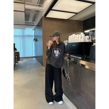 24加绒新款小清新软妹卡通猫咪印花闺蜜装连帽卫衣时尚简约长袖女