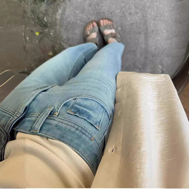 Same Model as Daijiaer! 360 ° High-Stretch Jeans for Women! New Slim-Fit Straight-Leg Baguette Pants 832