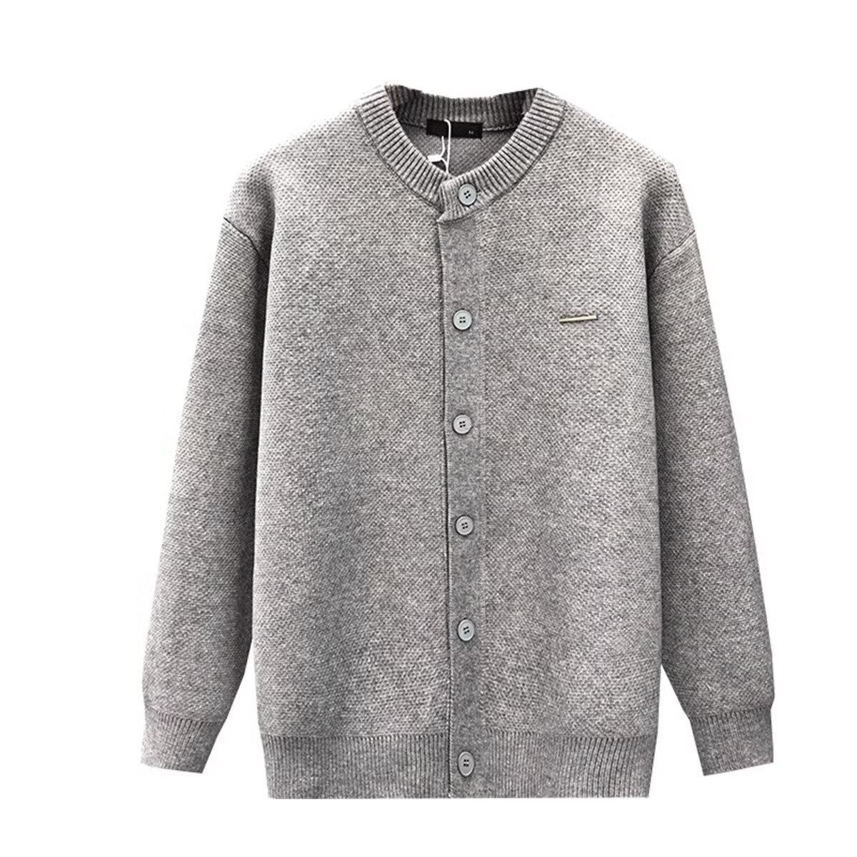 Explosiones transfronterizas de tamaño europeo suéter de jersey de gran tamaño cardigán chaqueta de color sólido fábrica de negocios al por mayor