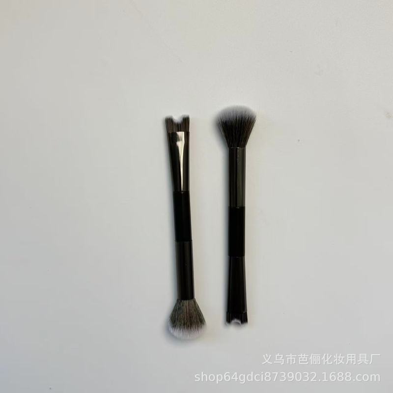 新しいホットスタイル双頭 U 字型輪郭ブラシノーズシャドウパウダーブラシ輪郭ハイライトブラシツーインワンメイクブラシ卸売|undefined