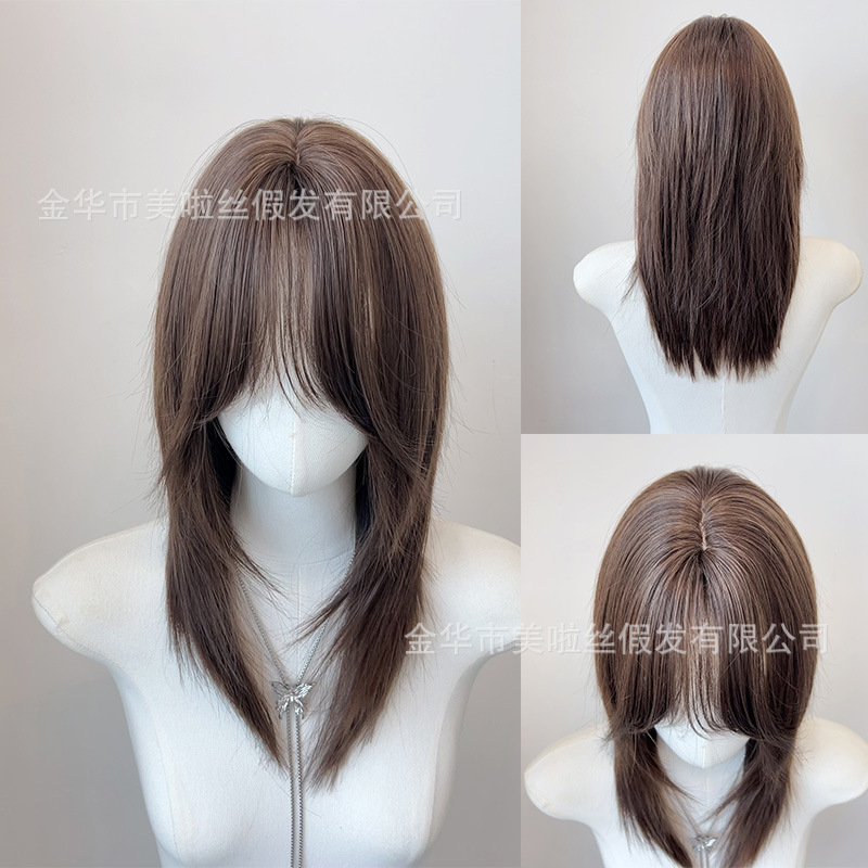 차가운 다크 브라운 [헤어 그물]