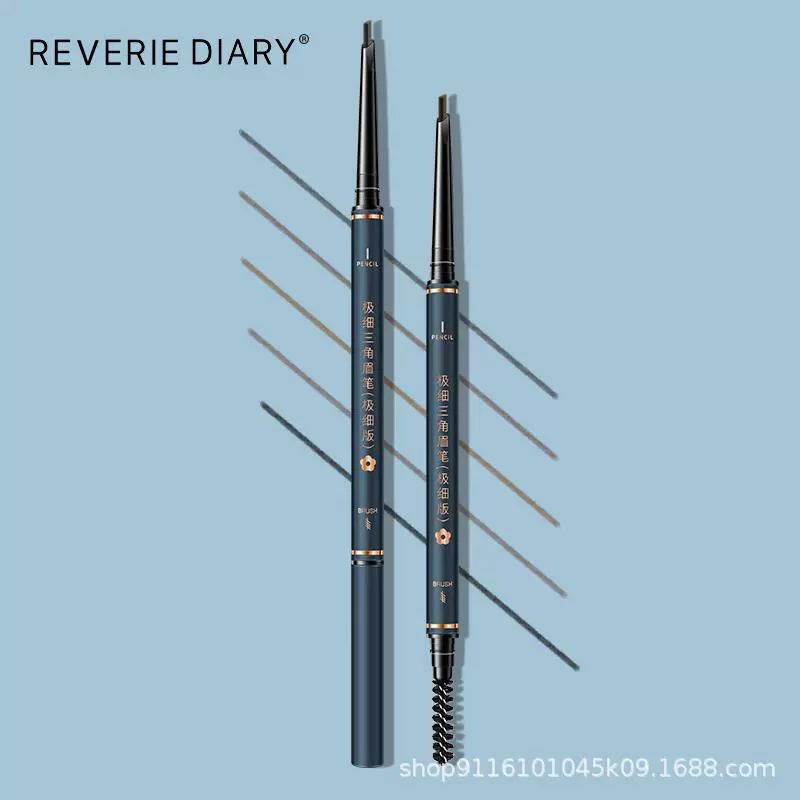 REVERIE Очень тонкая треугольная ручка для бровей Натуральная тонкая маленькая треугольная ручка для бровей Не легко снять макияж Туман для начинающих
