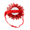 Children's ultrasonic hair accessory, shiffon cloth, elastic headband, European style, flowered, wholesale