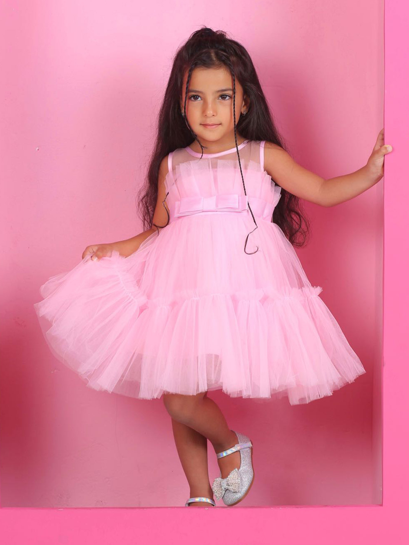 Girls' Dress Puff Mesh Princess Dress New Style Little Flower Girl Catwalk Piano Performance Costume Western Style Host Dress Girls' Dress Puff Mesh Princess Dress New Style Little Flower Girl Catwalk Piano Performance Costume Western Style Host Dress