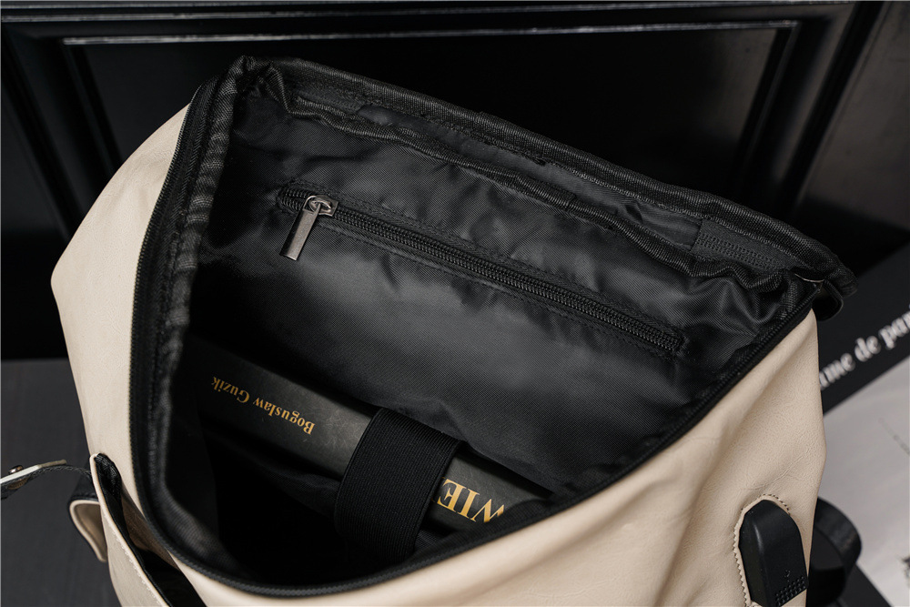 Mens Fashion Backpack Trendy Leisure Travel School Bag For Students_voghion.com
