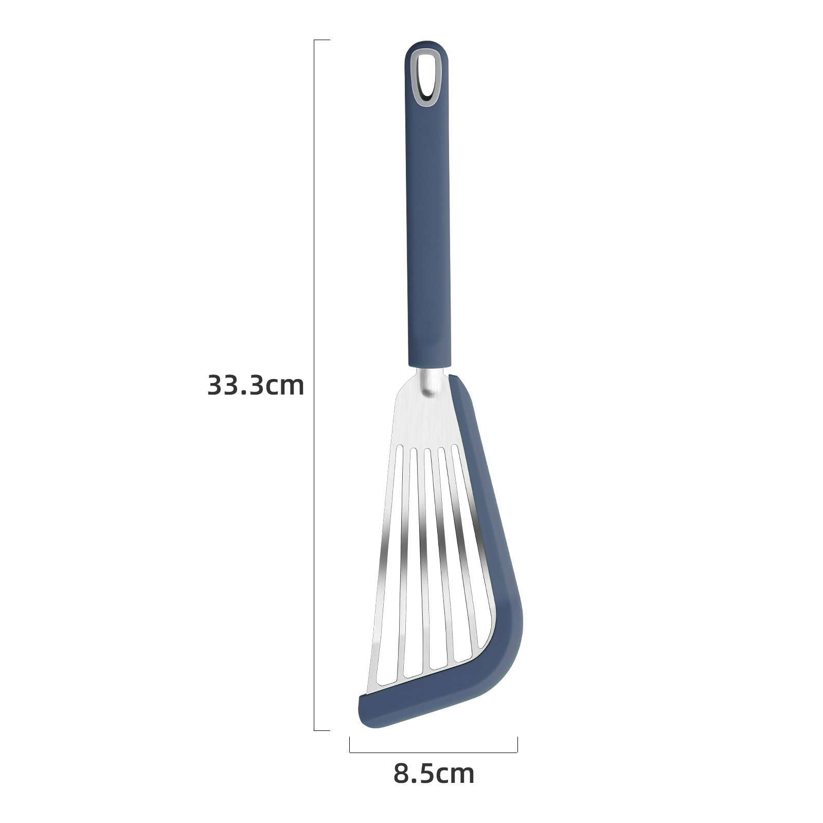 33.3cm 스테인리스 스틸 + 블루 실리콘 손잡이