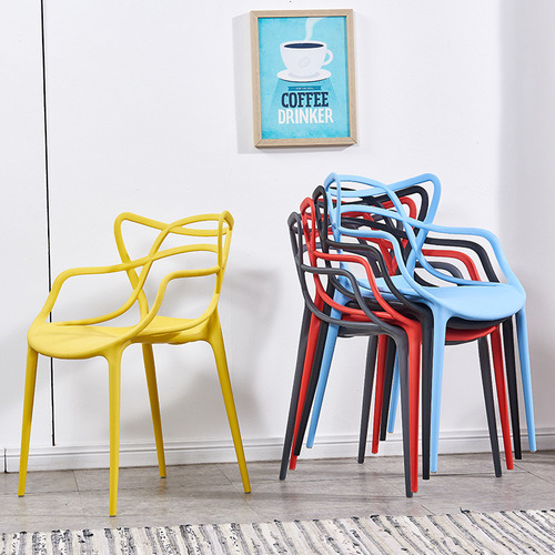 藤蔓椅北欧艺术靠背凳子塑料餐桌椅成人现代简约家用户外创意