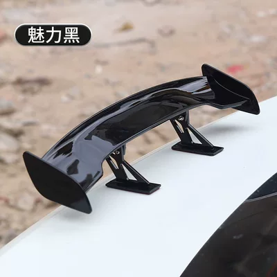 Electric Vehicle Decorative Accessories, Mini Car-Mounted Rear Spoiler, Personalized for Ninebot Electric Scooters, Modification Ornament (Motorcycle tail) - upgraded-and-extended-style-charming-black