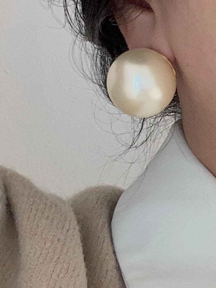 Women's Gender 1 Pair Simple Style Round Imitation Pearl Ear Studs