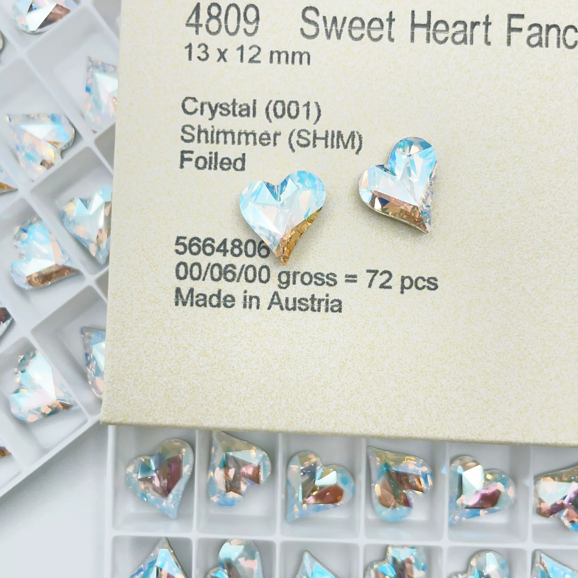 Swarovski, phone case heart-shaped for manicure, accessory