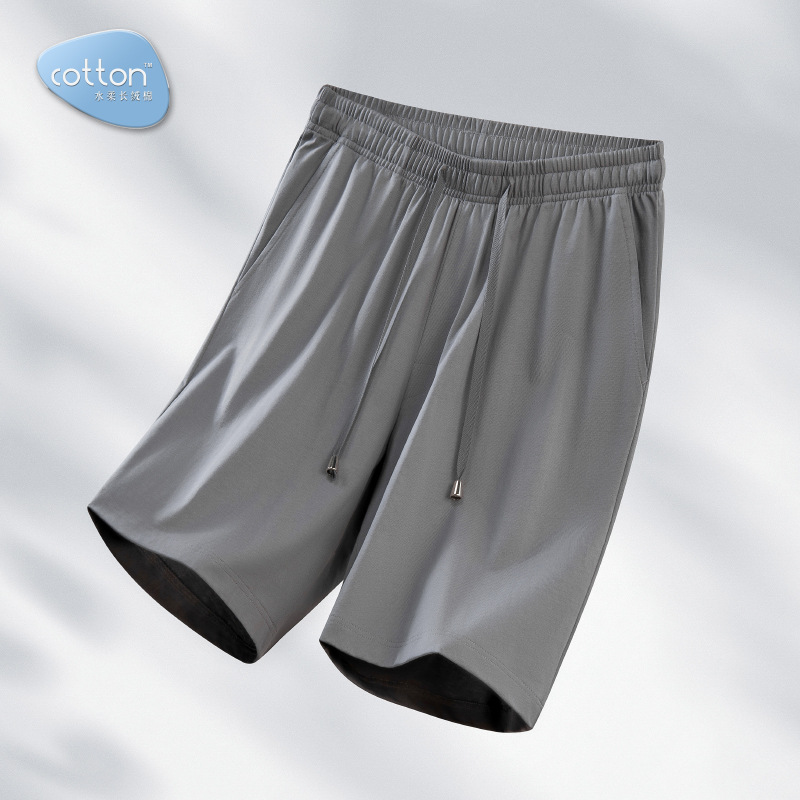 [Algodón suave de agua] Los nuevos pantalones cortos caseros de algodón de primavera y verano para hombres se pueden usar en el exterior, pijamas sueltos, pantalones deportivos y casuales