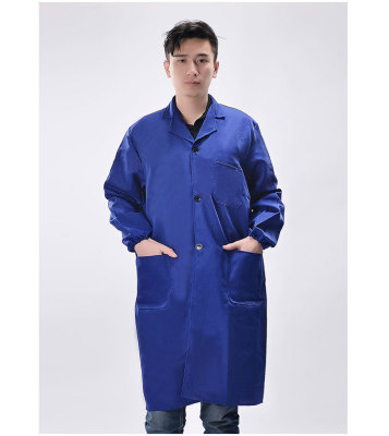 劳保批发男女长款大褂工作服长袖蓝色搬运服库管员工作服防尘服