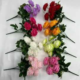 7头把束洋牡丹仿真花假花花卉婚庆花排家居酒店餐厅装饰工程