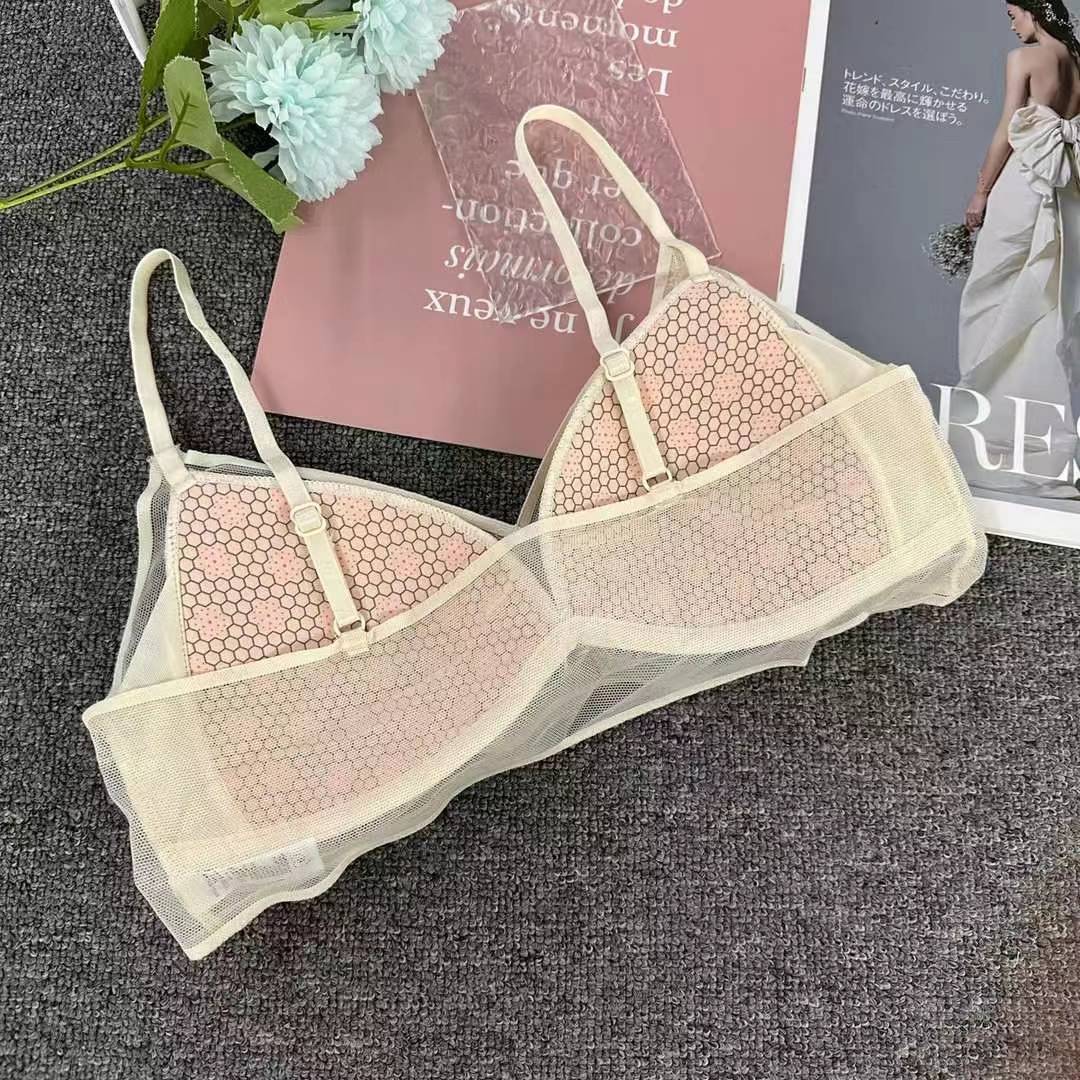 Nueva copa fija de encaje, chaleco de alta calidad, bra de yoga sin anillo de acero, ropa interior deportiva, mujer al por mayor