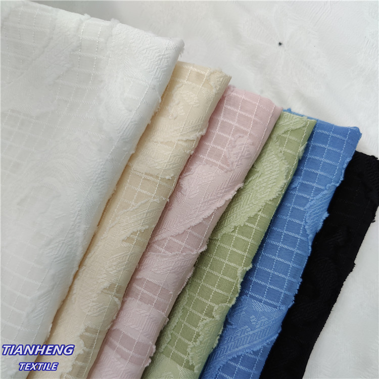 现货春夏薄款腰果提花 时装连衣裙衬衫吊带裙手作DIY面料布料批发