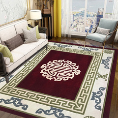 風中式手工羊毛混紡地毯客廳臥室茶几書房床邊別墅可加厚