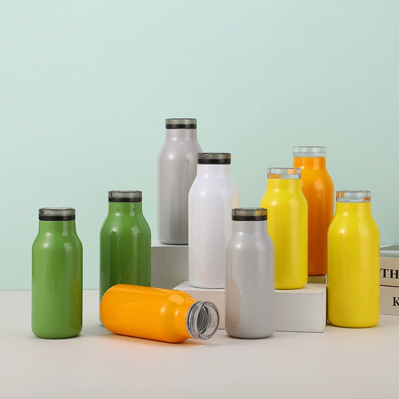 304 нержавеющая сталь двухслойная бутылка для молока термоса модная спортивная чашка для воды