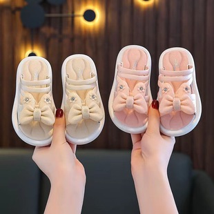 Girls Children's Slippers Fashion Korean Cartoon Cute Princess Summer Sandals Children's Baby Bathroom Indoor and Outdoor Wear