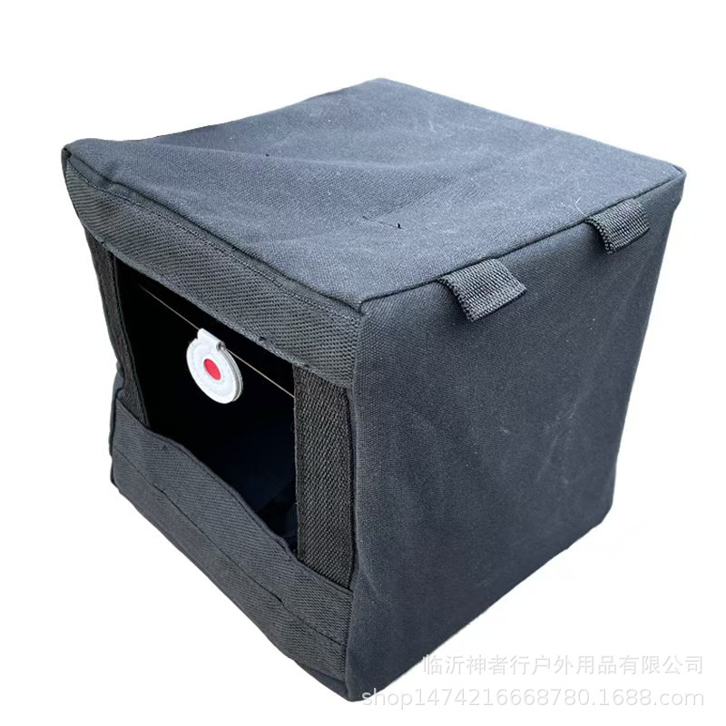 弹弓靶箱30厘米40厘米加厚黑色帆布加大织带档布弹弓射击练习迷彩