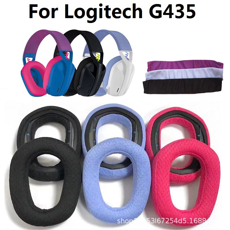 Suitable for Logitech G435 Wireless Headset Replacement Earmuffs Headphone Cover Sponge Cover Ear Bag