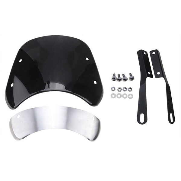 Motorcycle universal modified retro front windshield front windshield 5-7 inch garden light diversion baffle