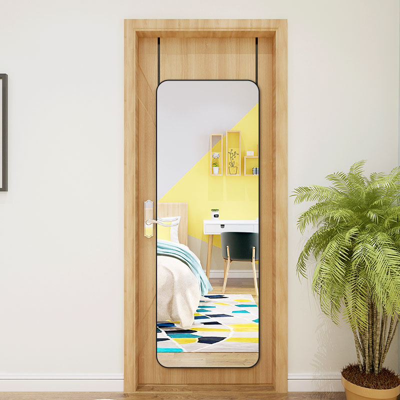 Mirror for the whole body, wardrobe mirror, home use, bedroom wall-mounted, adhesive, hanger, try-on, photography, small floor mirror