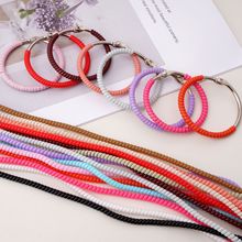 钥匙扣防丢缠绕绳实色镭射款手工diy制作手链手机链饰品配件批发