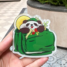 国家中医药博物馆主题邮局中药文创人参半夏熊猫国王的宝座冰箱贴