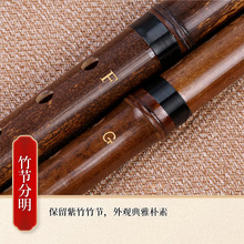洞箫乐器初学入门专业紫竹箫古风八孔调儿童成人萧笛便携潇