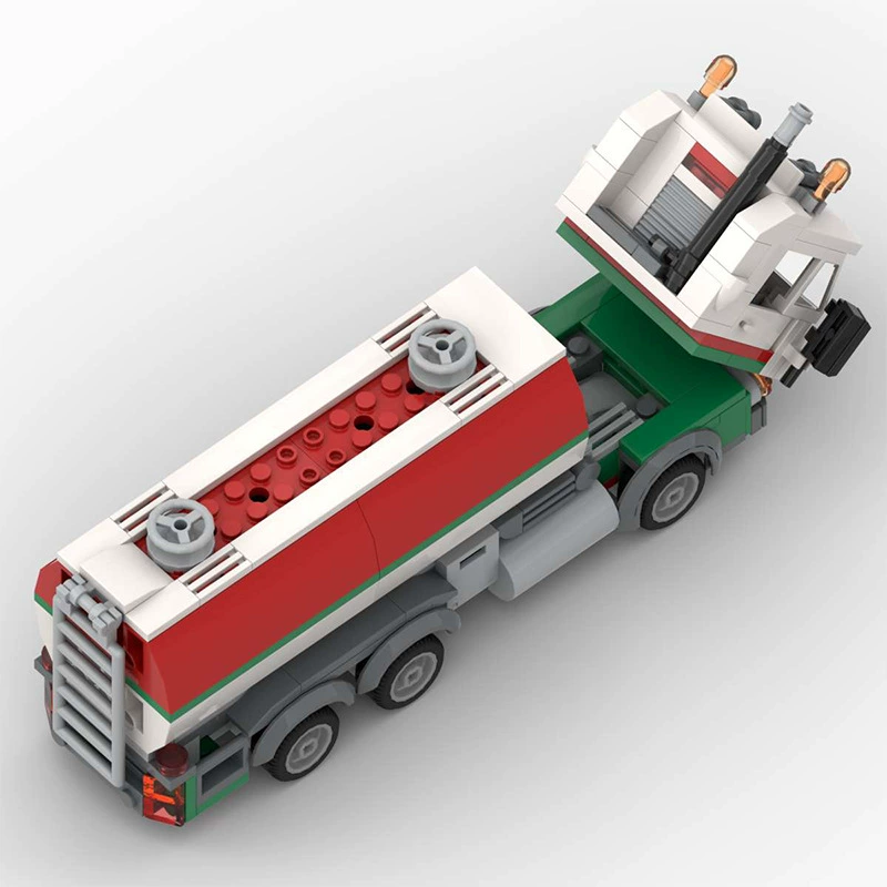 Lego, constructor, old-fashioned creative petrol truck, smart toy, set, toy car, car model, engineering vehicle